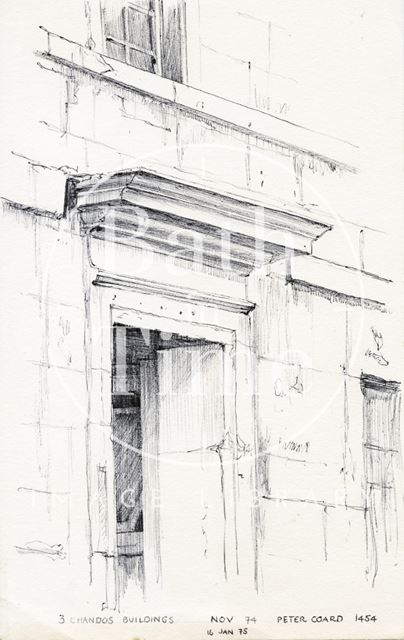 Doorway, 3, Chandos Buildings, Bath 1974