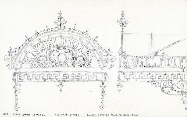 Canopy, Angel Hotel, 38, Westgate Street, Bath 1966