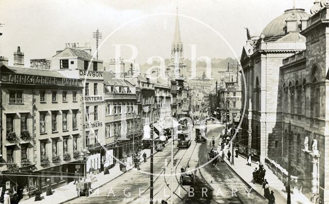 High Street and municipal buildings, Bath 1904