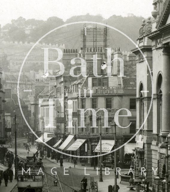 High Street and Guildhall, Bath c.1915 - detail