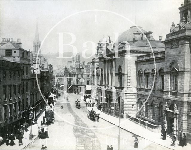 High Street and Guildhall, Bath c.1899