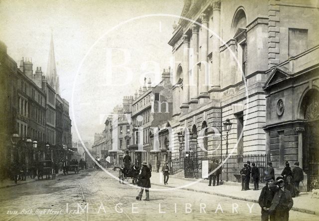 High Street and Guildhall, Bath c.1890