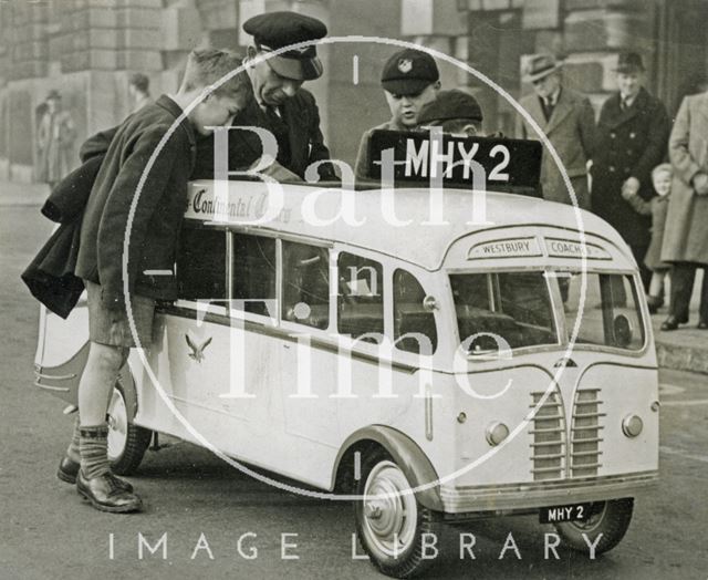 Westbury Coaches Continental Tours model bus, Bath c.1960