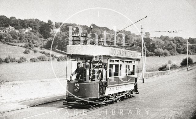 Tram No. 16 on the way to the Globe, Newton St. Loe c.1930