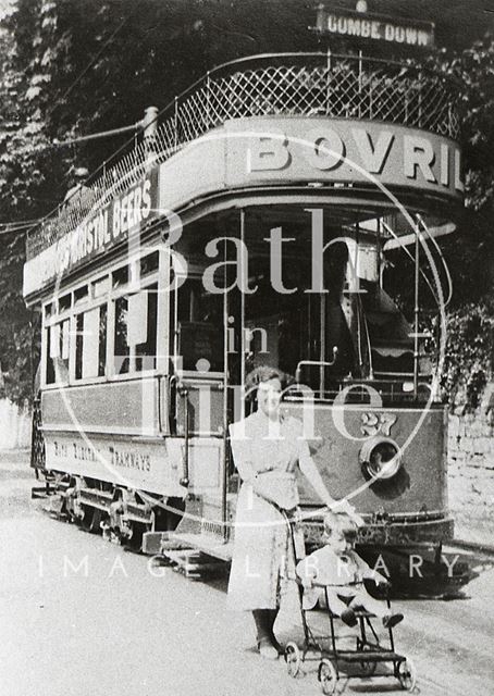 Tram No. 27 for Combe Down, Bath 1937