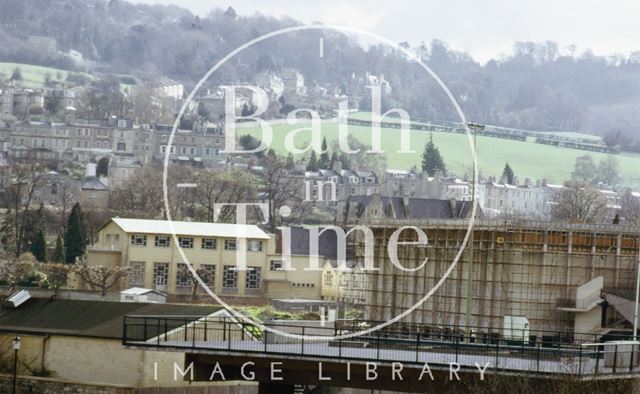 View from Grand Parade towards the Recreation Ground, Bath 1975