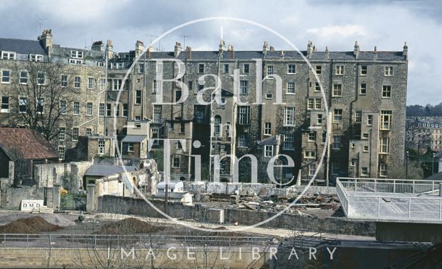 Spring Gardens and the rear of Johnstone Street, Bath 1972