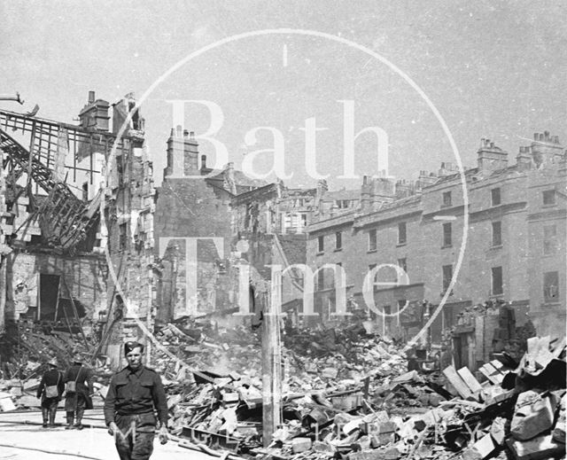 Bomb damage, Harley Street, Bath 1942