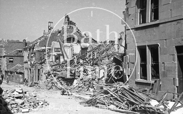 Bomb damaged Westmoreland Street, Bath 1942