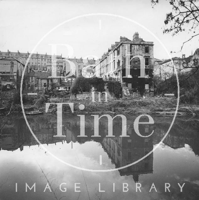 Chatham Row from across the river, Bath 1972