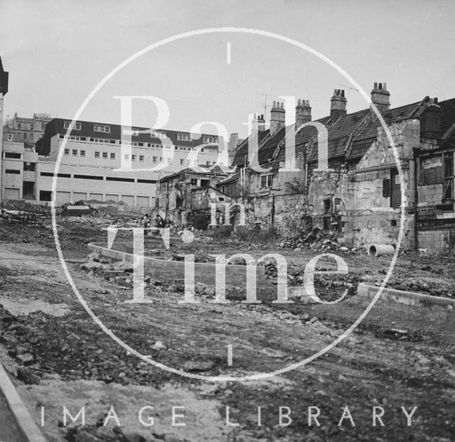 The remains of Lampard's Buildings, Bath 1972