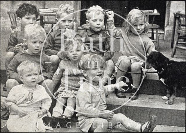 Wartime evacuees at Denewood Grange, Batheaston 1944