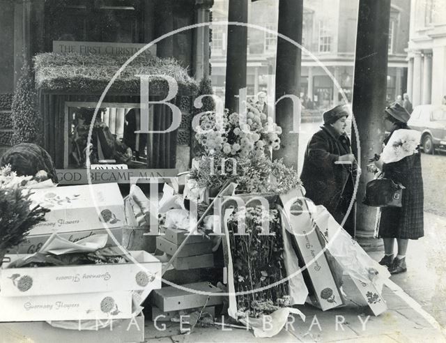 Mrs. Davies, flower seller, Bath c.1960