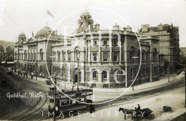 The Guildhall and High Street, Bath c.1915