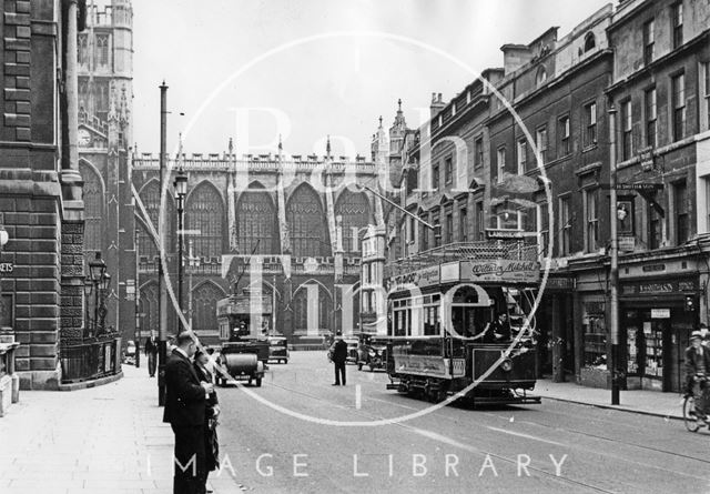 Tram No. 17 on Bath High Street, Bath 1935