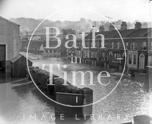 Stothert & Pitt flood scenes, Lower Bristol Road, Bath 1960