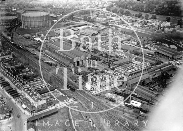 Aerial view of Stothert & Pitt Victoria Works, Bath c.1936