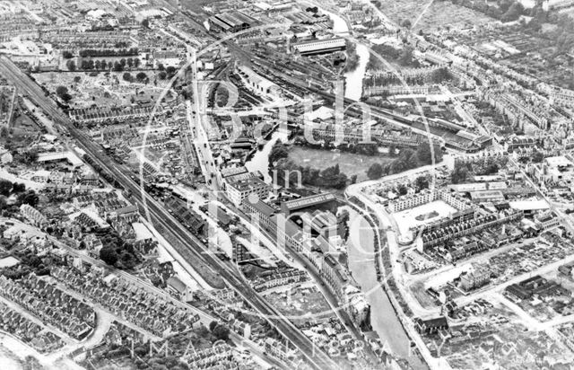 Aerial view of Stothert & Pitt Newark Works, Bath c.1950