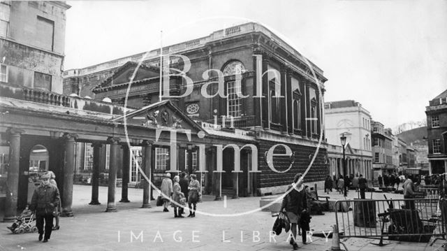 The Pump Room, colonnade and Union Street, Bath 1975