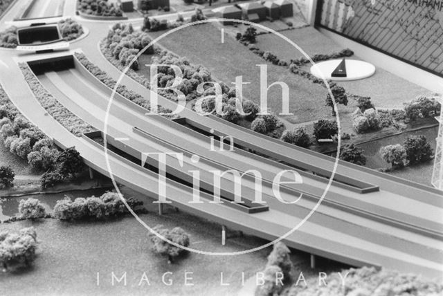 The River Avon bridge prior to the London Road roundabout on the Batheaston/Swainswick Bypass 1990