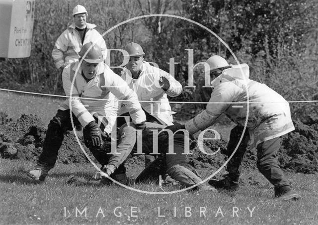 A protester is forcibly removed, Batheaston/Swainswick Bypass 1994