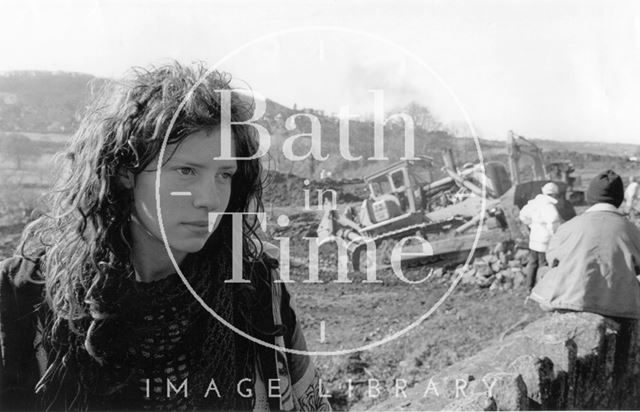 Lien from Holland, a protester on the battleground, Batheaston/Swainswick Bypass 1994