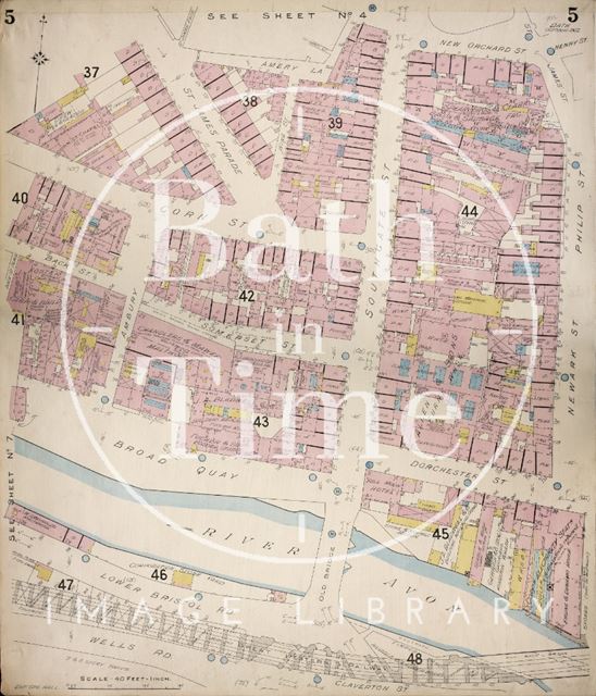 Goad Map of the Southern end of Bath 1902