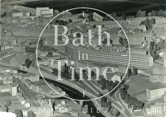 An architect's model of the entrance to the Buchanan tunnel, Bath 1972