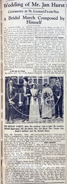 Wedding of Mr. Jan Hurst 1934