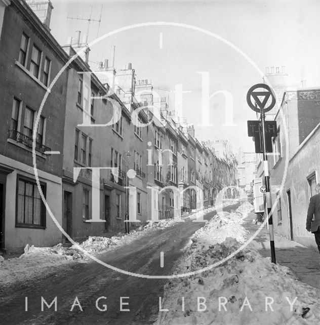 Ballance Street, Bath in winter 1963