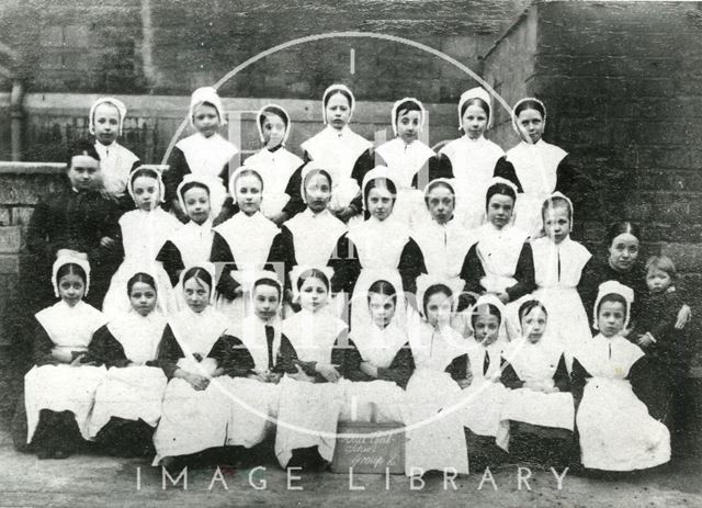 Group of girls, Bluecoat School, Bath c.1900