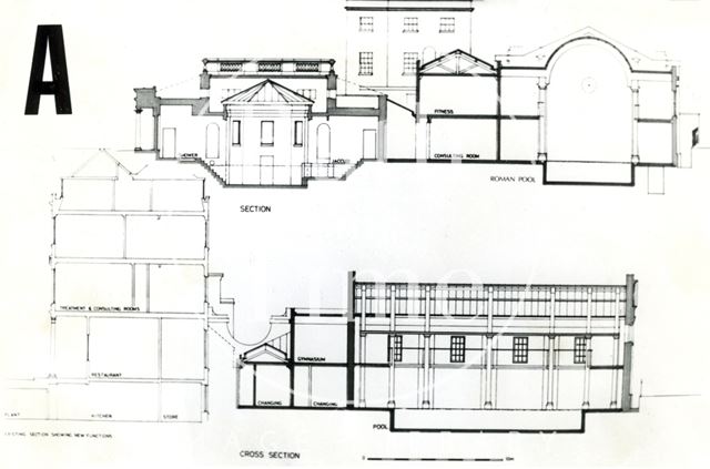 Section of proposed Bath spa redevelopment 1988