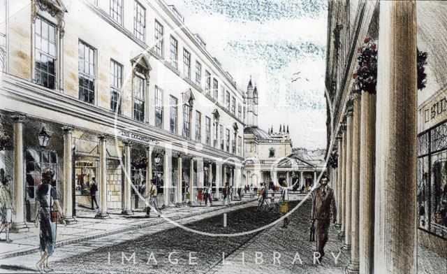 Artist's impression for the proposed Colonnades Shopping Centre, Bath Street 1986