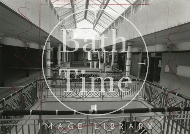 Interior of the Colonnades Shopping Centre, Bath Street, Bath 1988