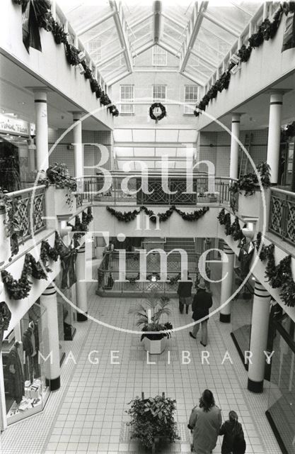 Interior of the Colonnades Shopping Centre, Bath Street, Christmas 1991