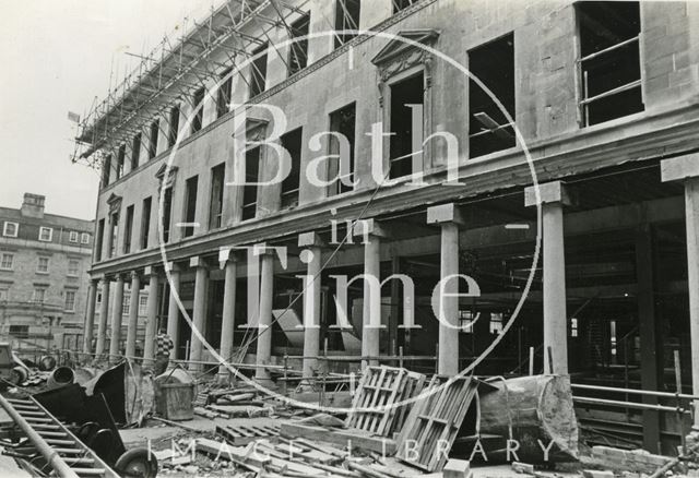 Building the Colonnades Shopping centre, Bath Street, Bath 1987