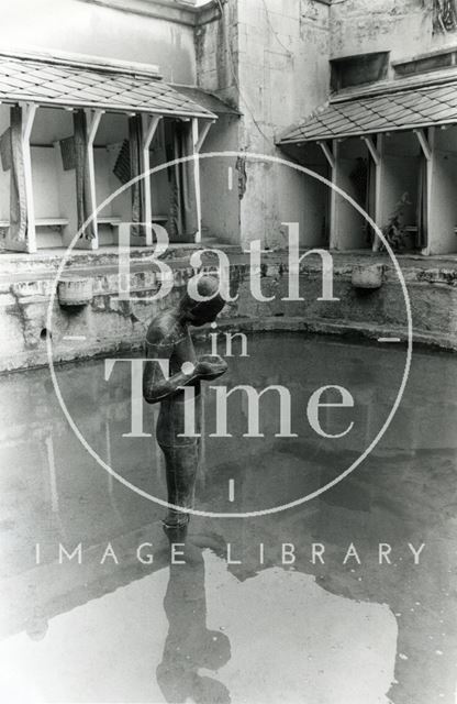 Anthony Gormley's sculpture at the Cross Baths, Bath 1986