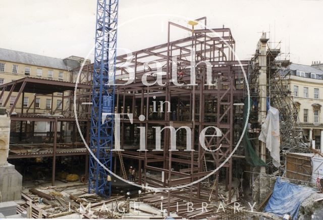 Construction of the Colonnades Shopping Centre, Bath Street, Bath 1987