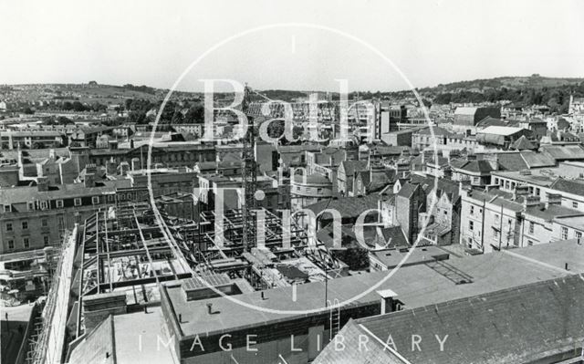 View across the rooftops from Arlington House, Bath 1987