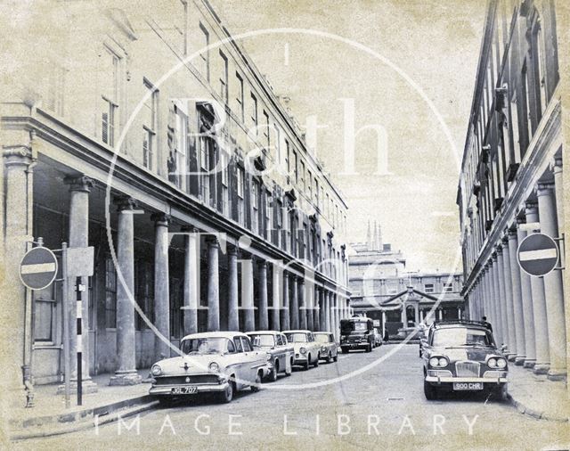 View looking east up Bath Street, Bath c.1960