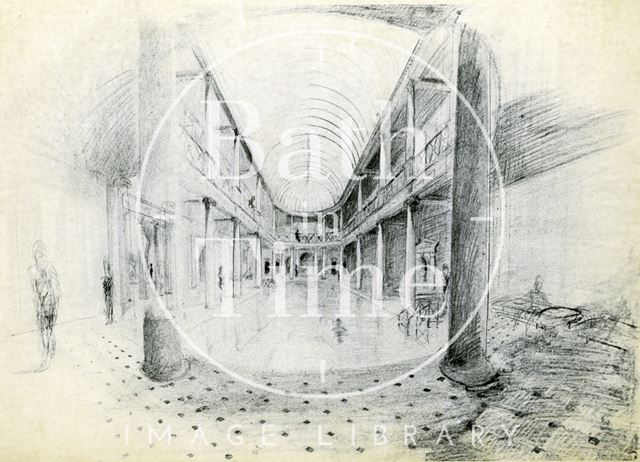 Artist's impression of the proposed Hydro pool, Beau Street, Bath 1993