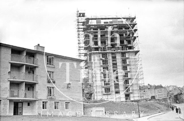 Berkeley House, Snow Hill, Bath nearing completion c.1957