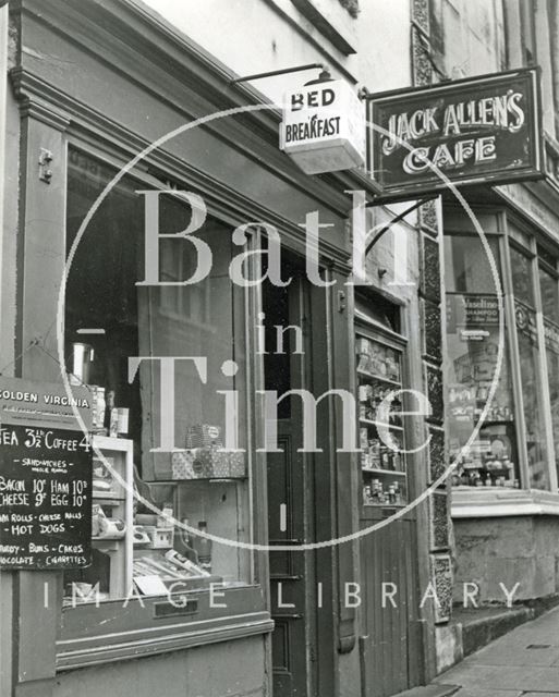 Jack Allen's cafe and bed & breakfast, Holloway, Bath c.1960