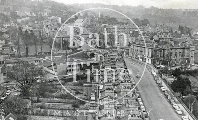 View up Bathwick Hill, Bath 1971