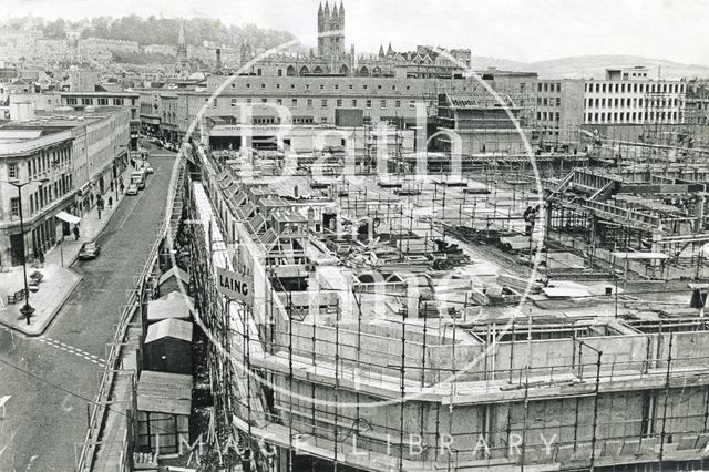 The Southgate Centre and Southgate Street, Bath 1973