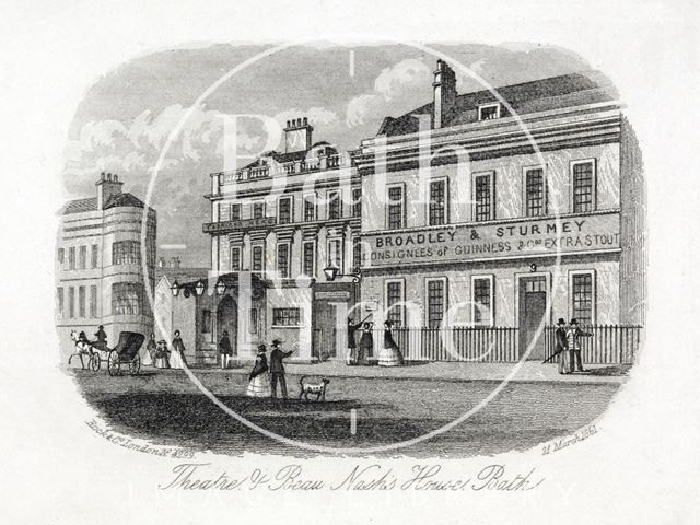 Theatre & Beau Nash's House, Bath 1861