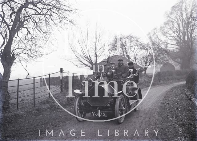 A family being driven in their motor car near Bath c.1910?