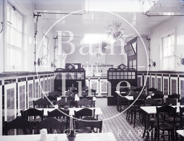 Interior of the dining room of Lee's Fish and Oyster Bar, 5, New Westgate Buildings, Bath c.1930