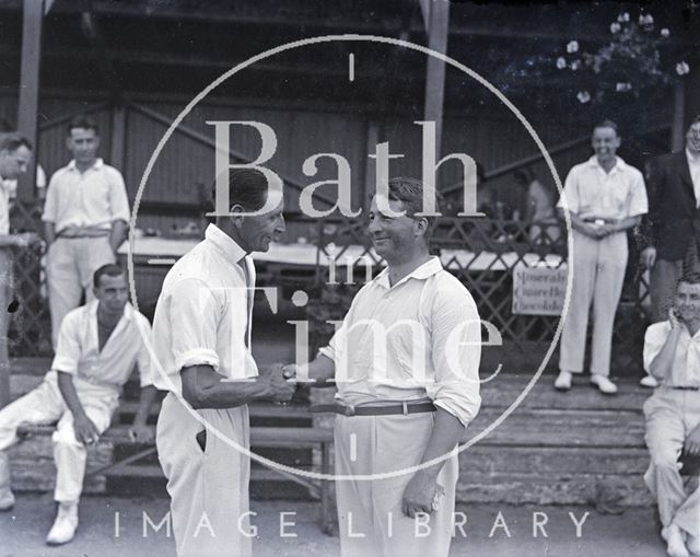 Handshakes after a cricket match? c.1950?