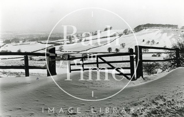 A view of Freezing Hill in the snow 1987